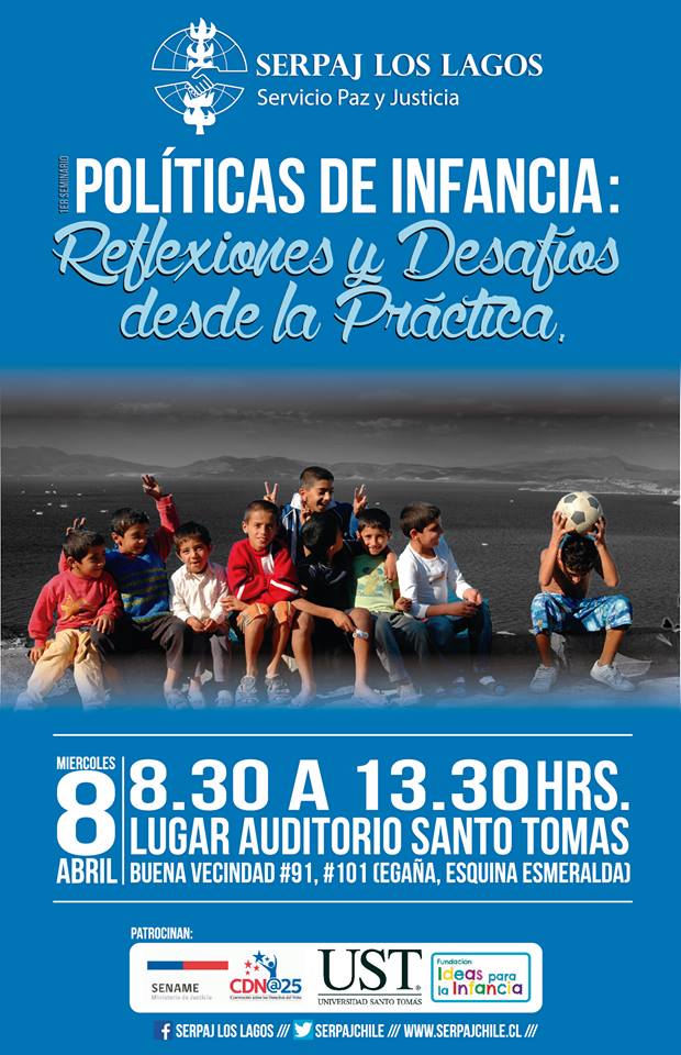 Serpaj Los Lagos realizará seminario sobre Políticas de Infancia en Puerto Montt