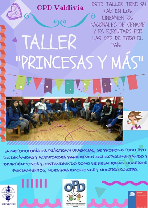 OPD de Valdivia realiza taller de género: “Princesas y más”
