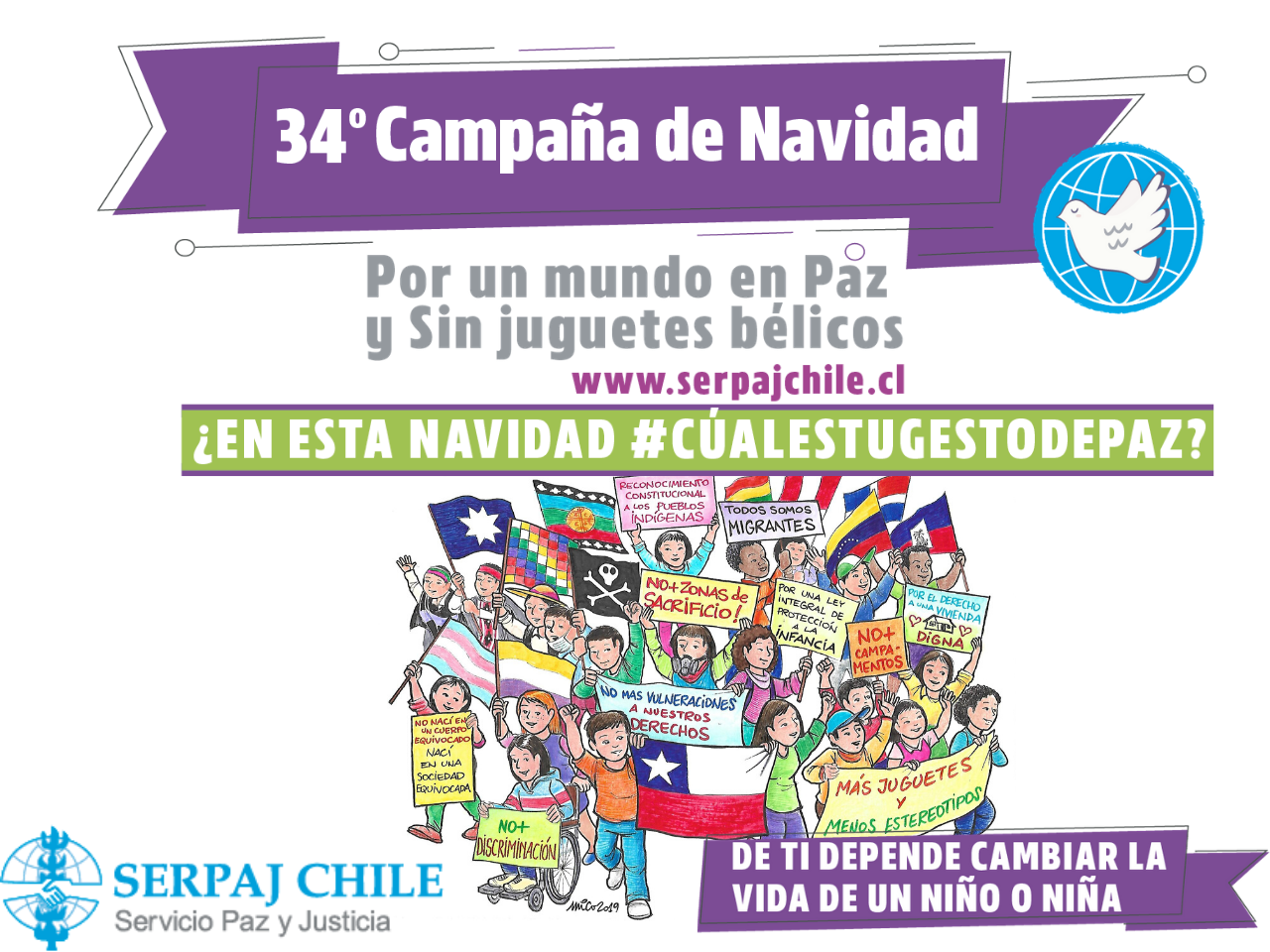 SERPAJ Chile lanza Campaña de Navidad que visibiliza  los derechos de los niños, niñas y adolescentes